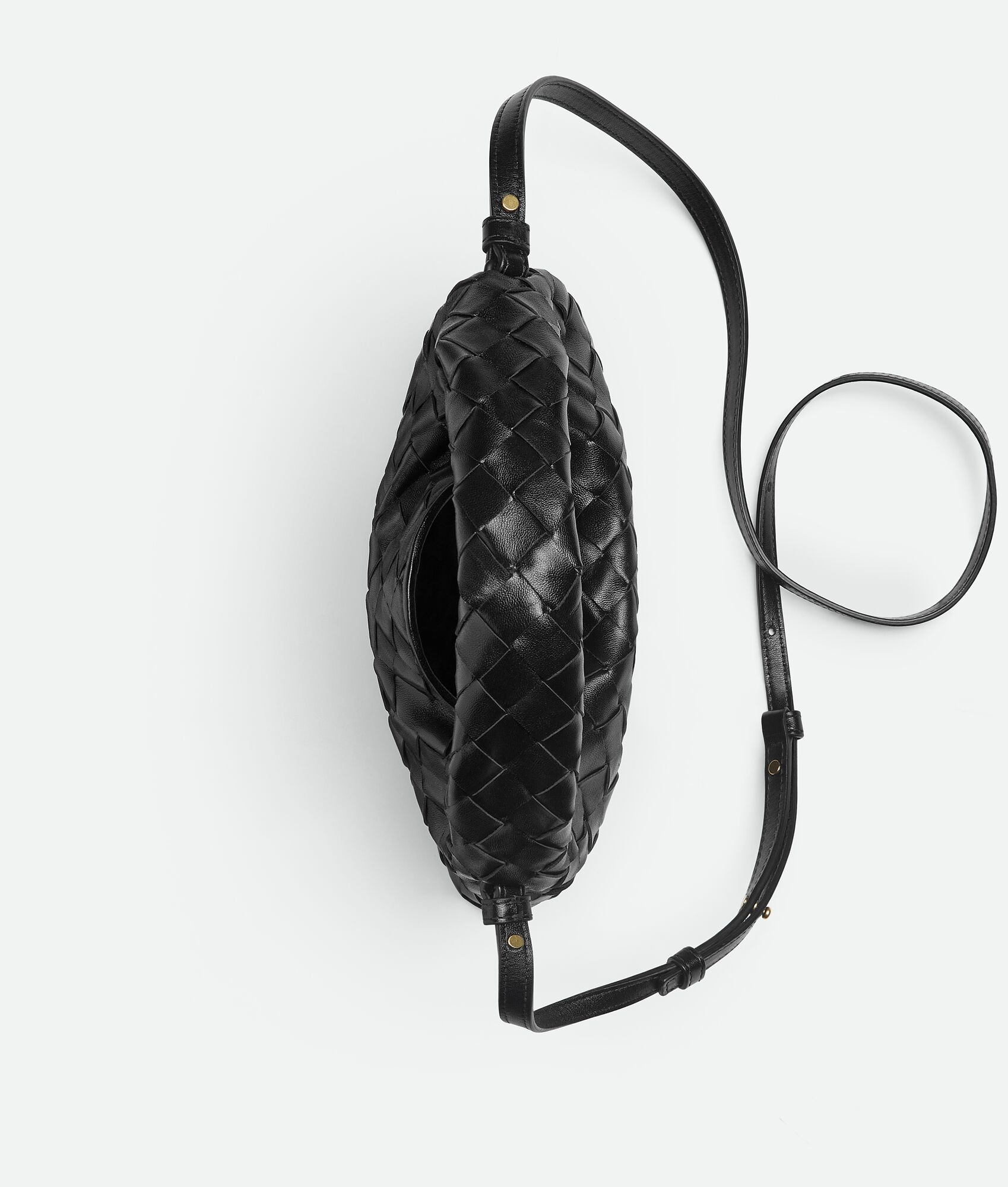 【関税込み】Bottega Veneta ブラック ミニ Hop バッグ Bottega Veneta Mini Hop | REVERSIBLE
