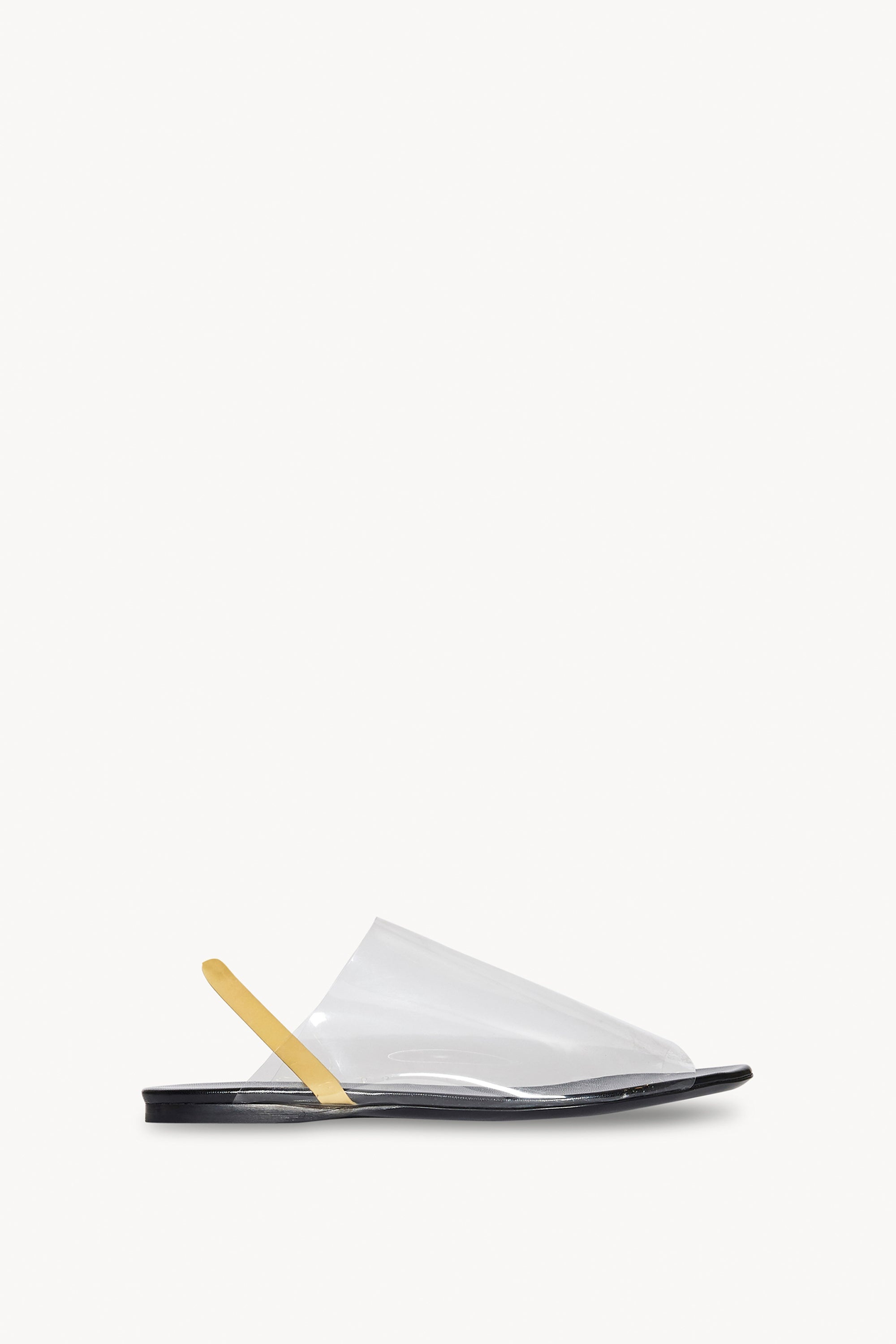 Clear Sandal in Vinyl and Leather - 1