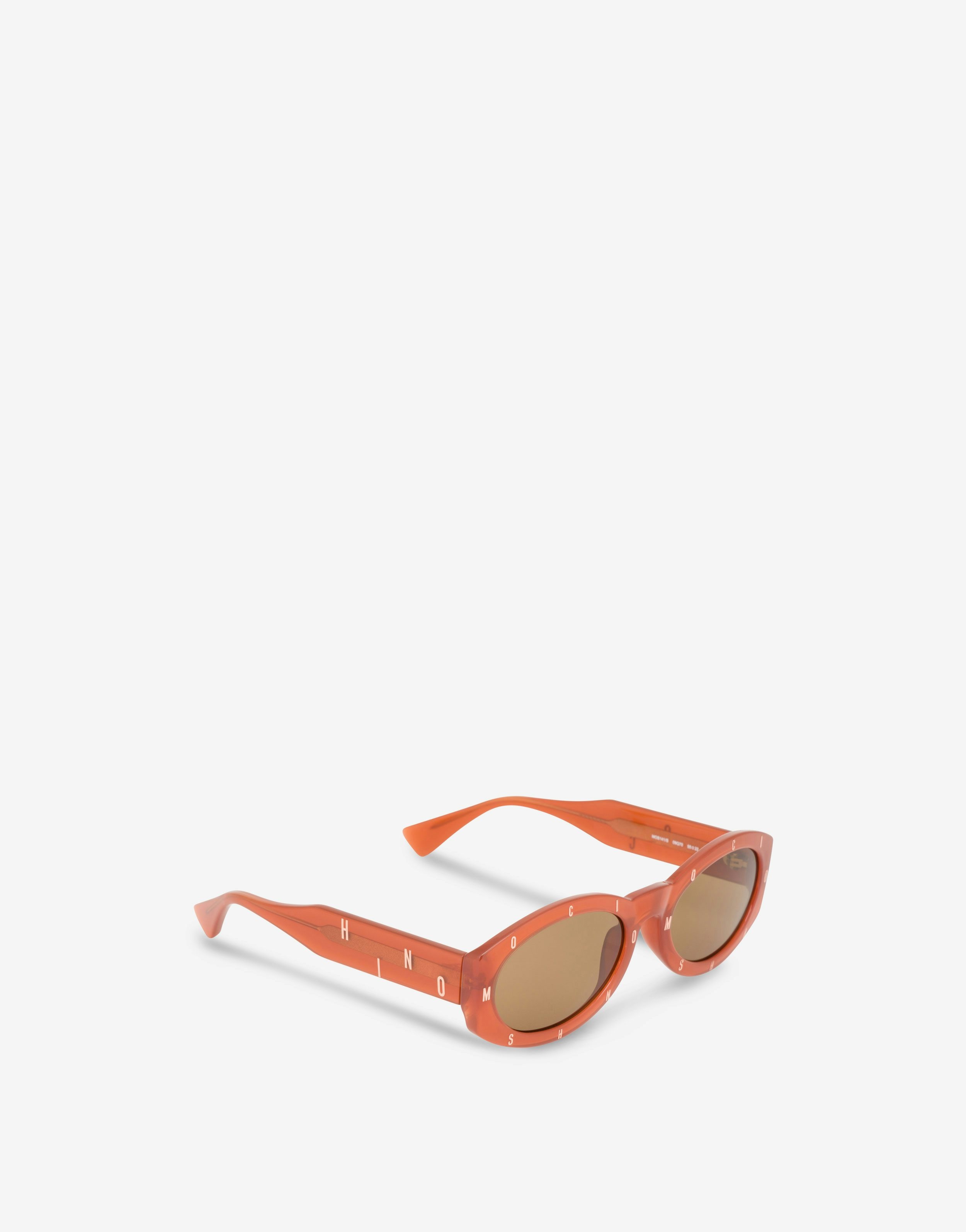 METAL LOGO LETTERS OVAL SUNGLASSES - 2