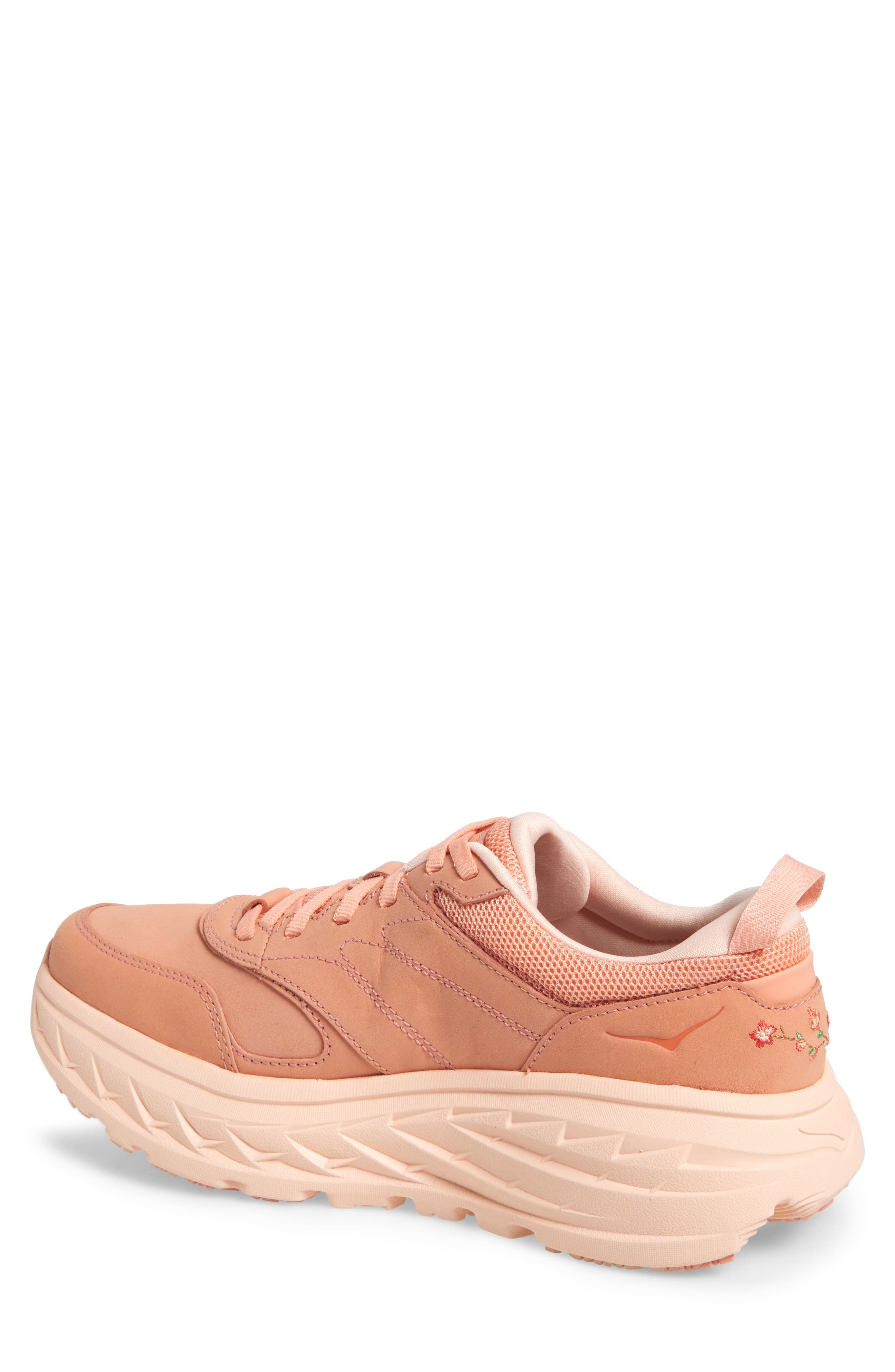HOKA Gender Inclusive Vibrant Bloom Bondi L BP Sneaker in Dry Clay /Dawn Light at Nordstrom - 2