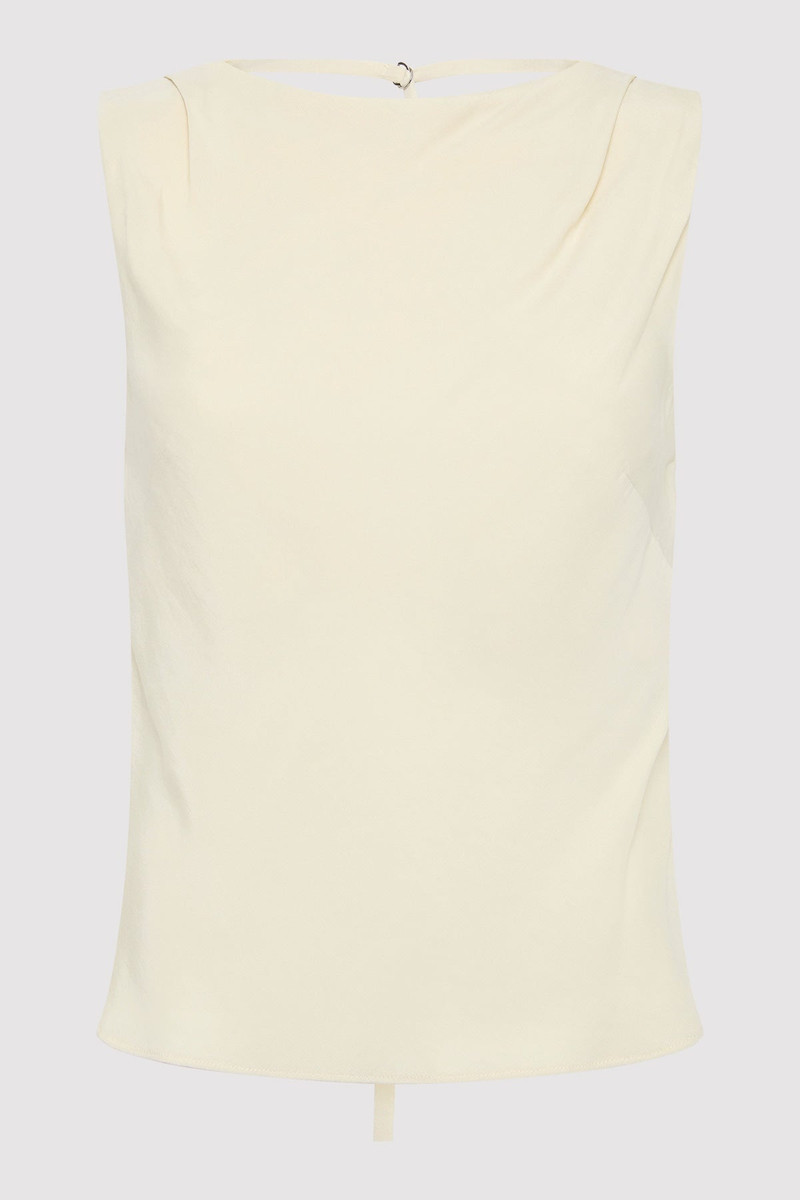 Draped Cowl Top - Dove 1