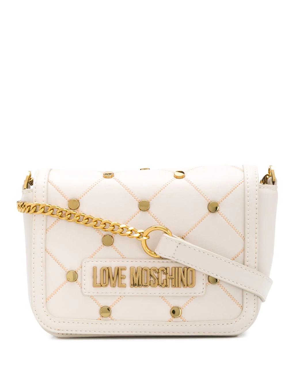 quilted stud crossbody bag - 1