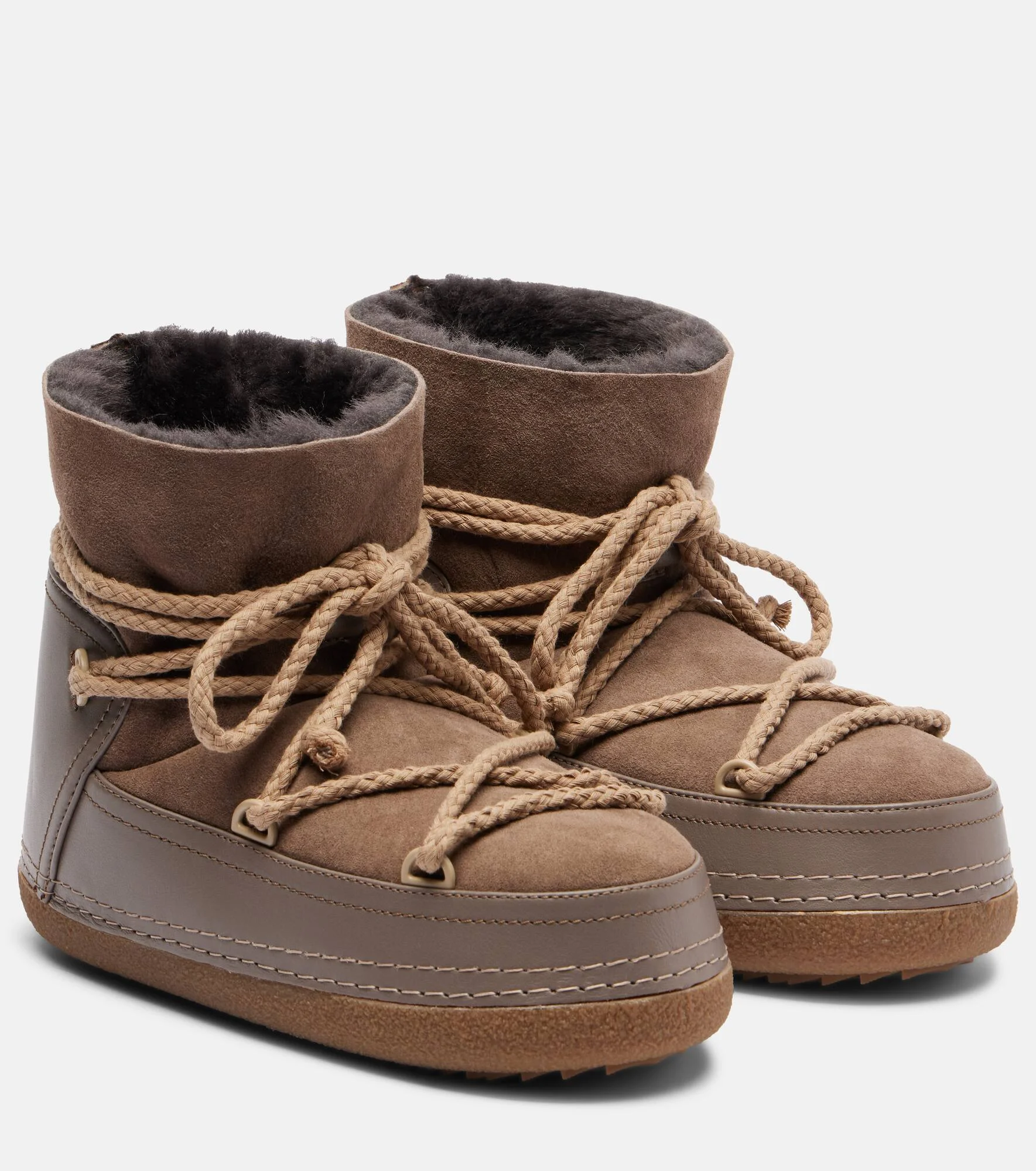 Classic leather and suede snow boots - 1