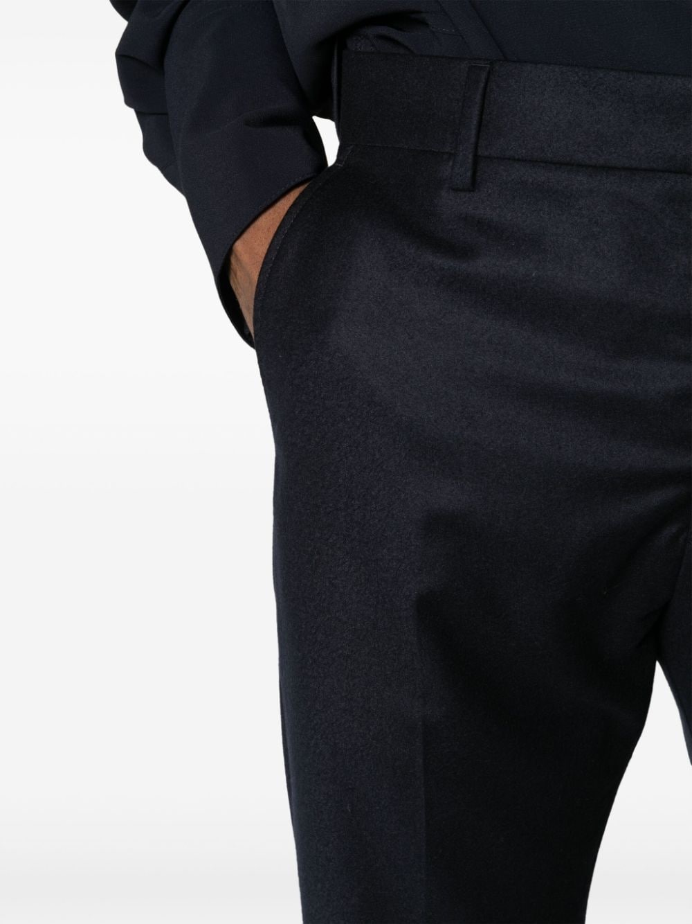 tapered-leg wool trousers - 5