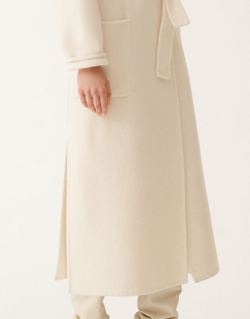 Double-faced soft wool and cashmere coat 5