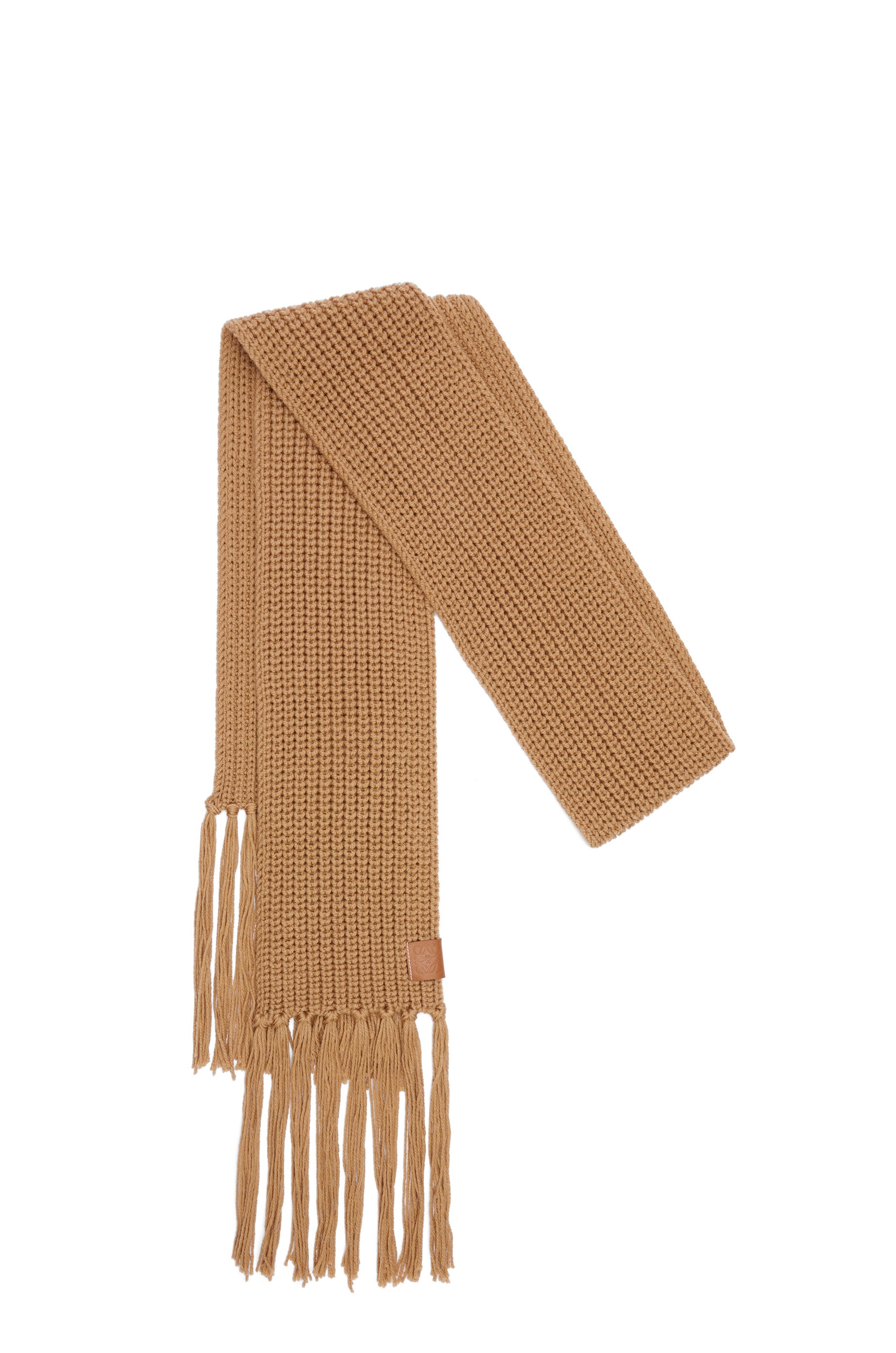 Fringed scarf in wool - 2