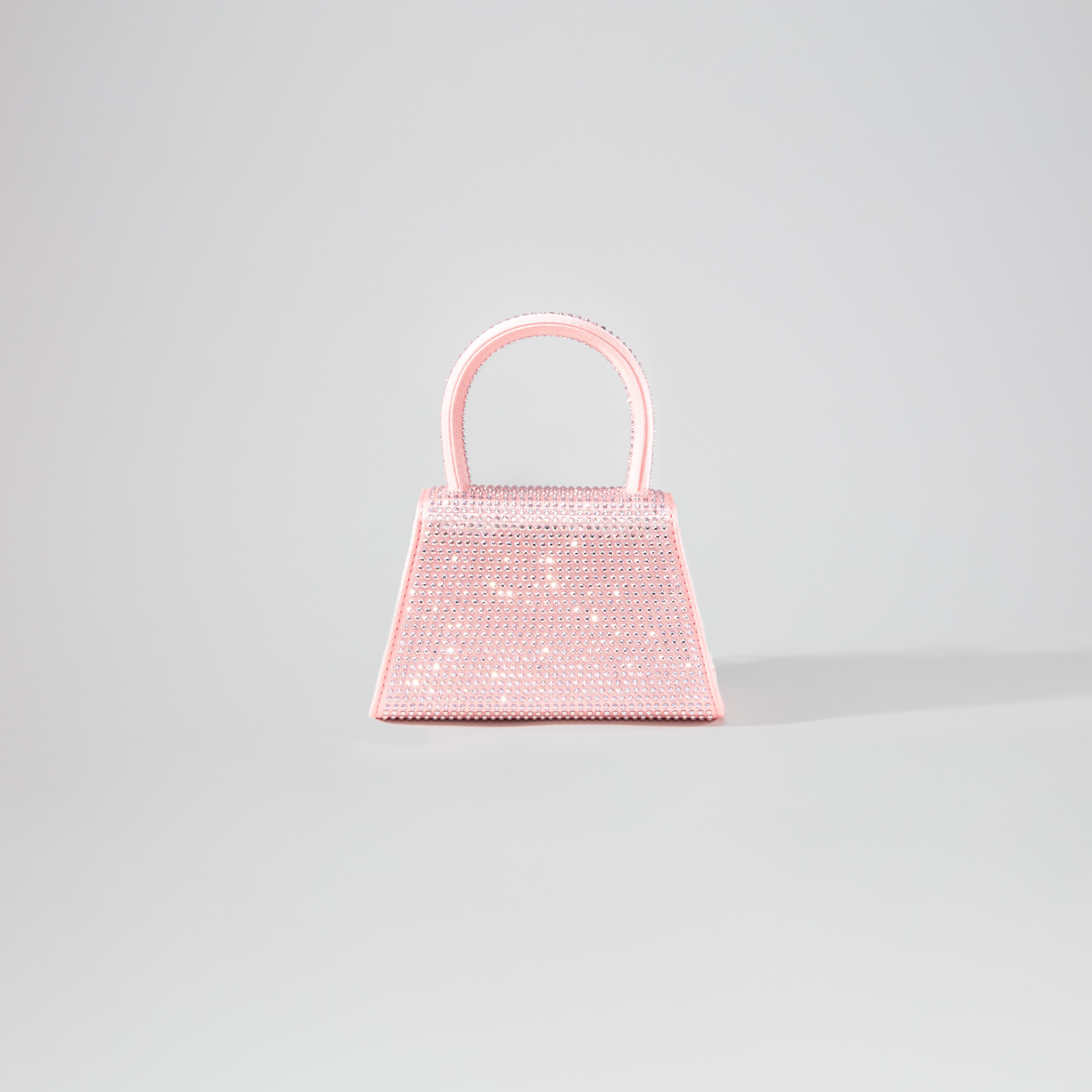 Pink Rhinestone Micro Bow Bag - 3