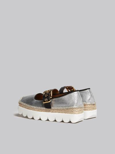 Marni SILVER CANVAS PETAL ESPADRILLAS outlook