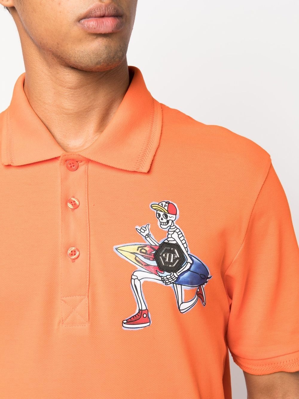 graphic-print polo shirt - 5