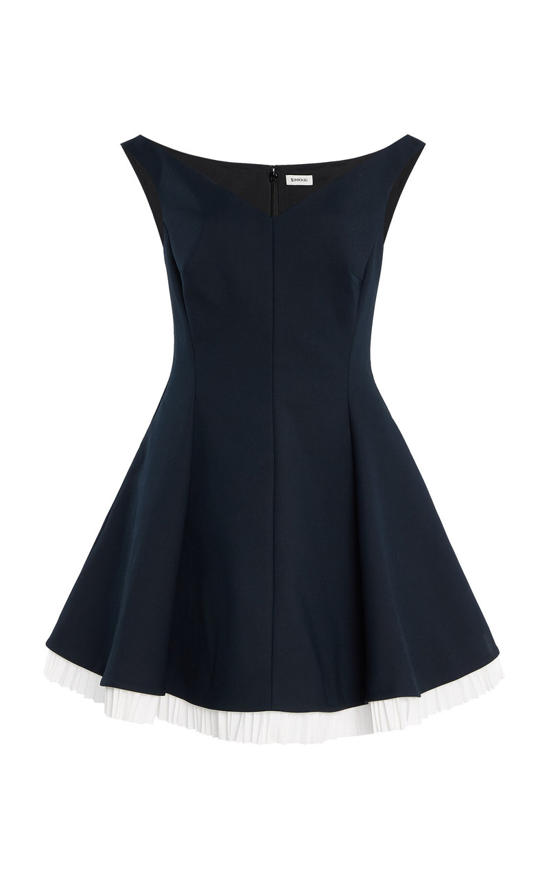 Dorothie Off-The-Shoulder Mini Dress black/white - 1