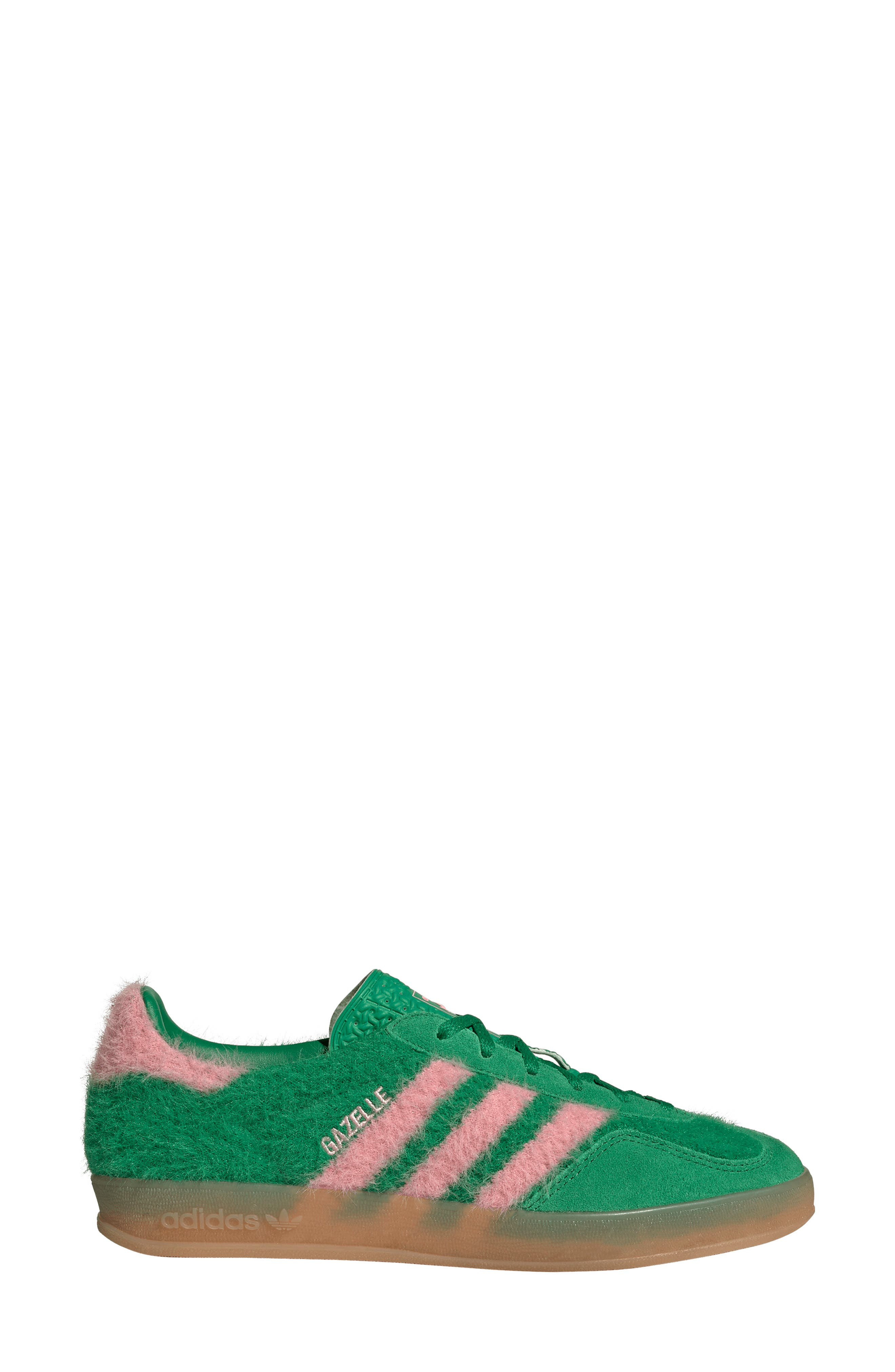 adidas Gazelle Indoor Sneaker in Green/Pink/Gum at Nordstrom - 3