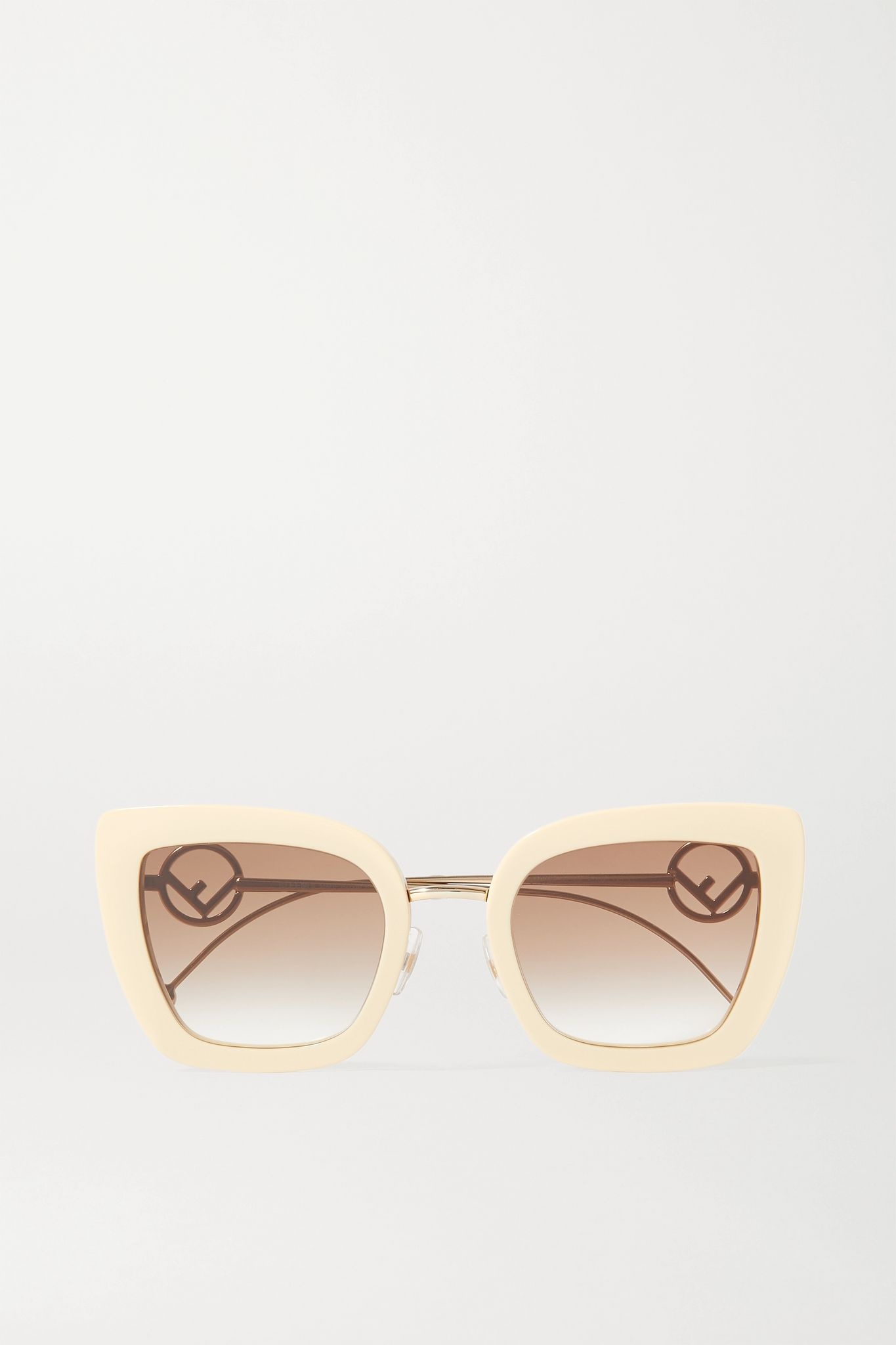 Cat-eye acetate and gold-tone sunglasses  - 1