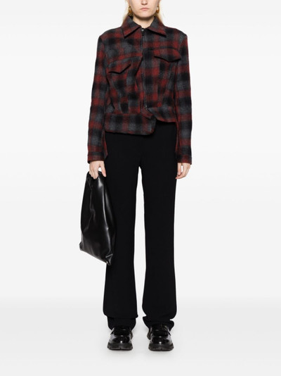 Yohji Yamamoto checked jacket outlook