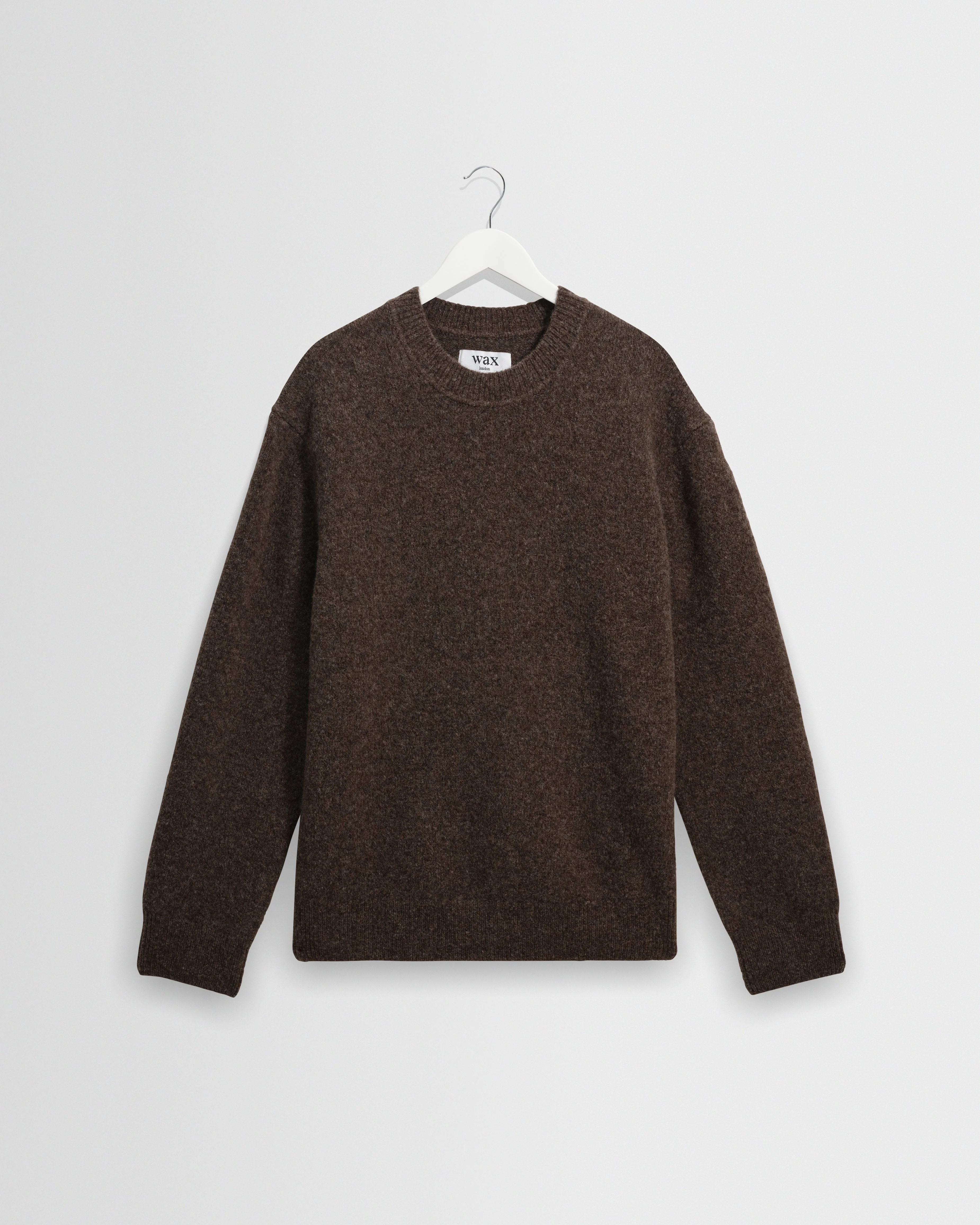 Wilde - Chocolate Brown Fluffy Wool Crewneck - 1