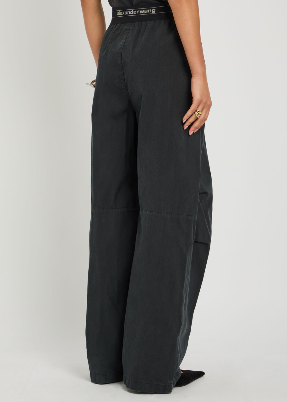 Alexander Wang Logo Gathered Wide-leg Trousers - 3