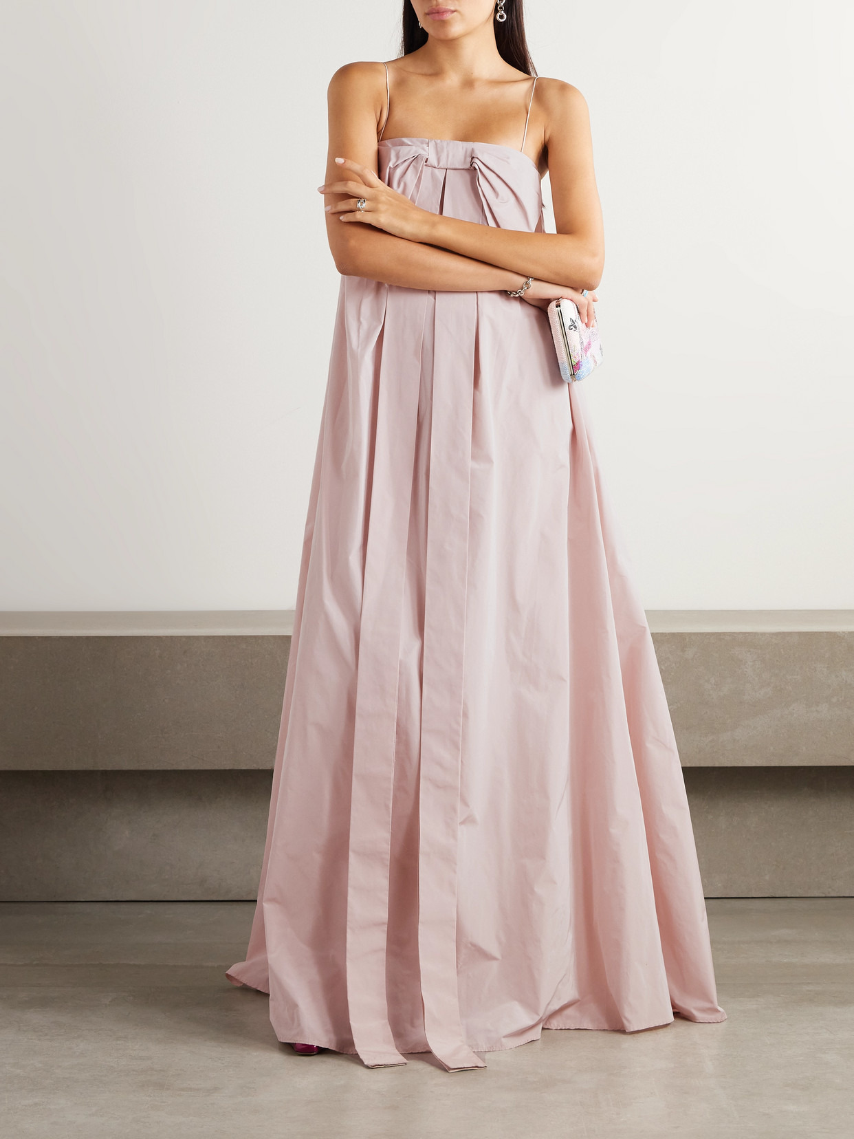 Estelle Bow-embellished Taffeta Gown - 2