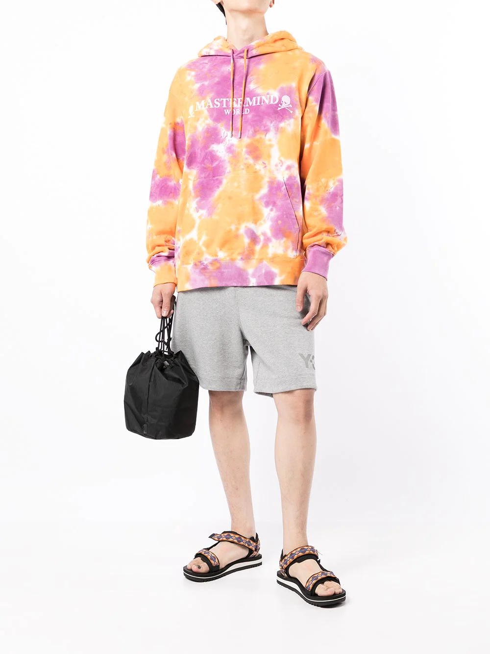 logo-print tie-dye hoodie - 2