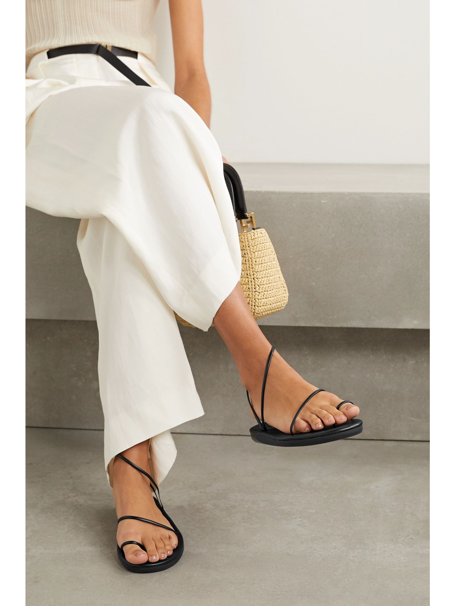 Kansiz faux leather sandals Black - 2