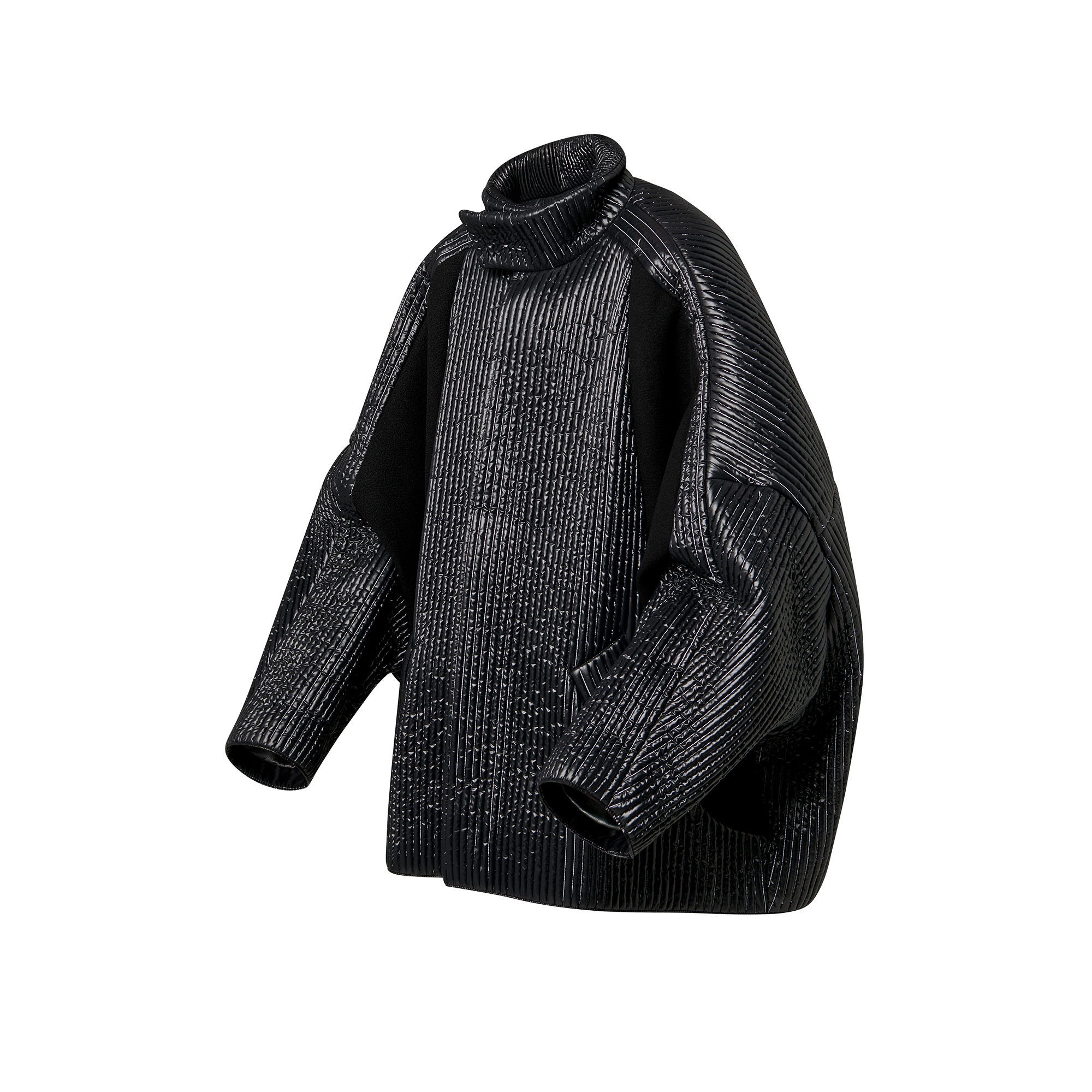 Pinstripe Quilted Egg Coat - 2