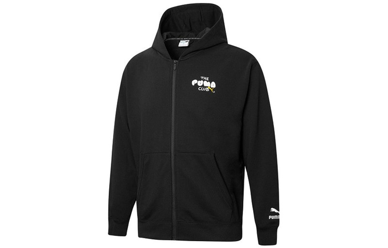 PUMA Club Graphic Full Zip Jacket 'Black' 533199-01 - 1