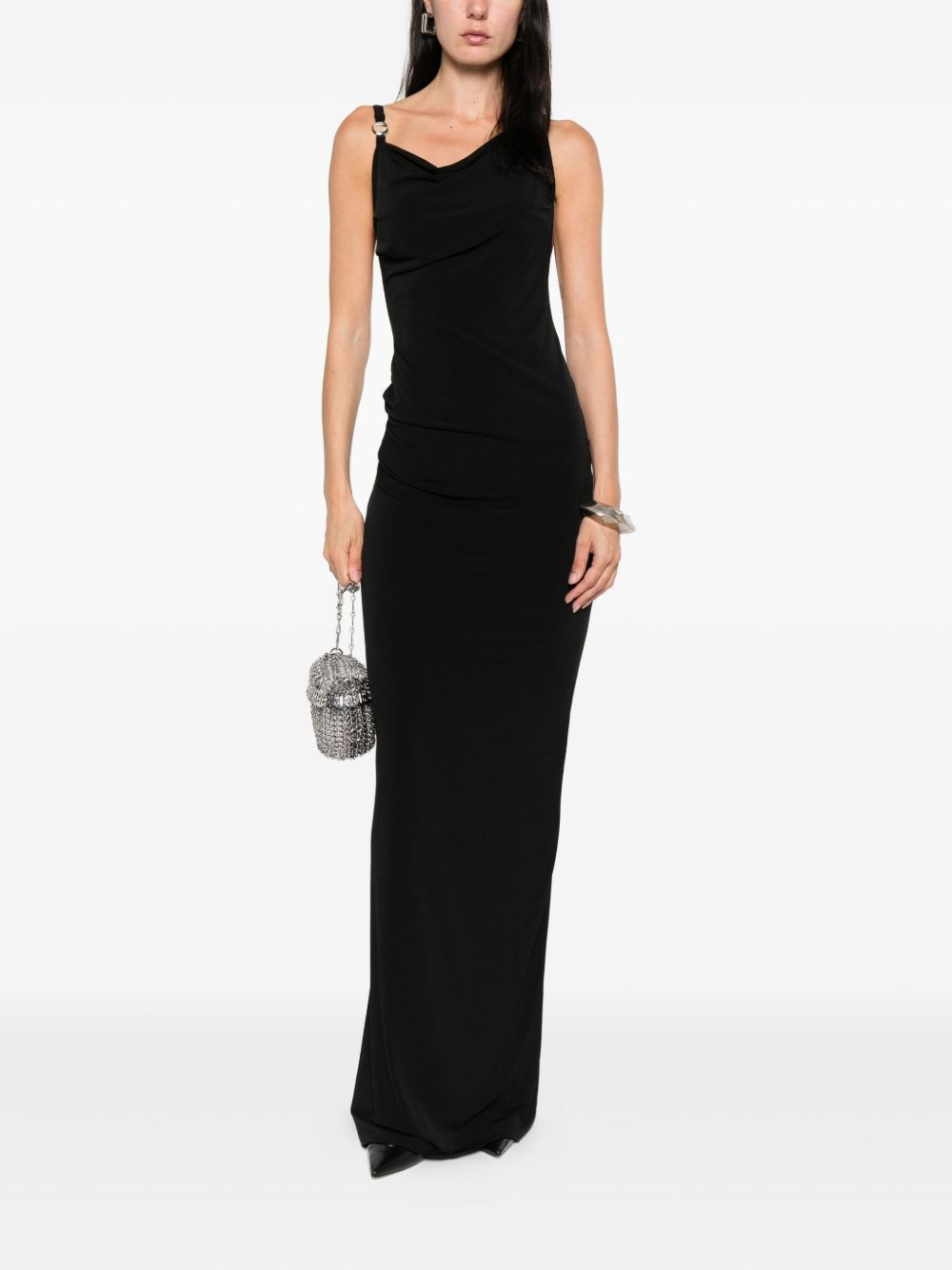 cowl-neck strap dress - 2