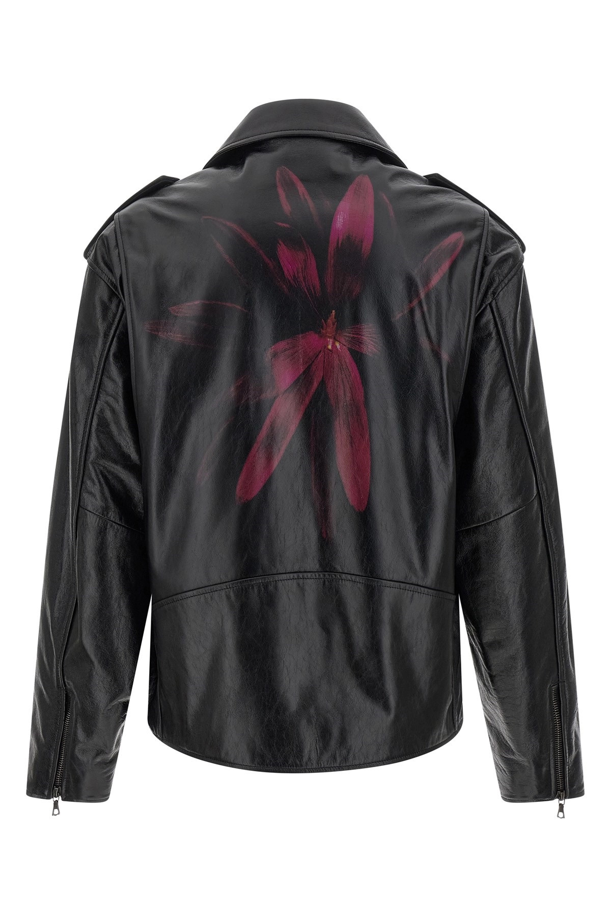 Leather biker jacket - 2