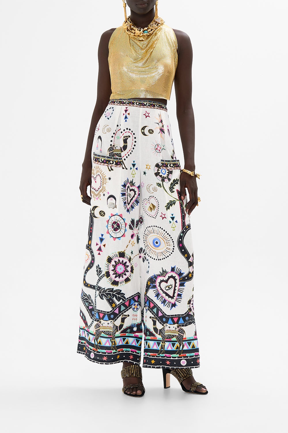 WIDE LEG TROUSER WITH FRONT POCKETS - 2