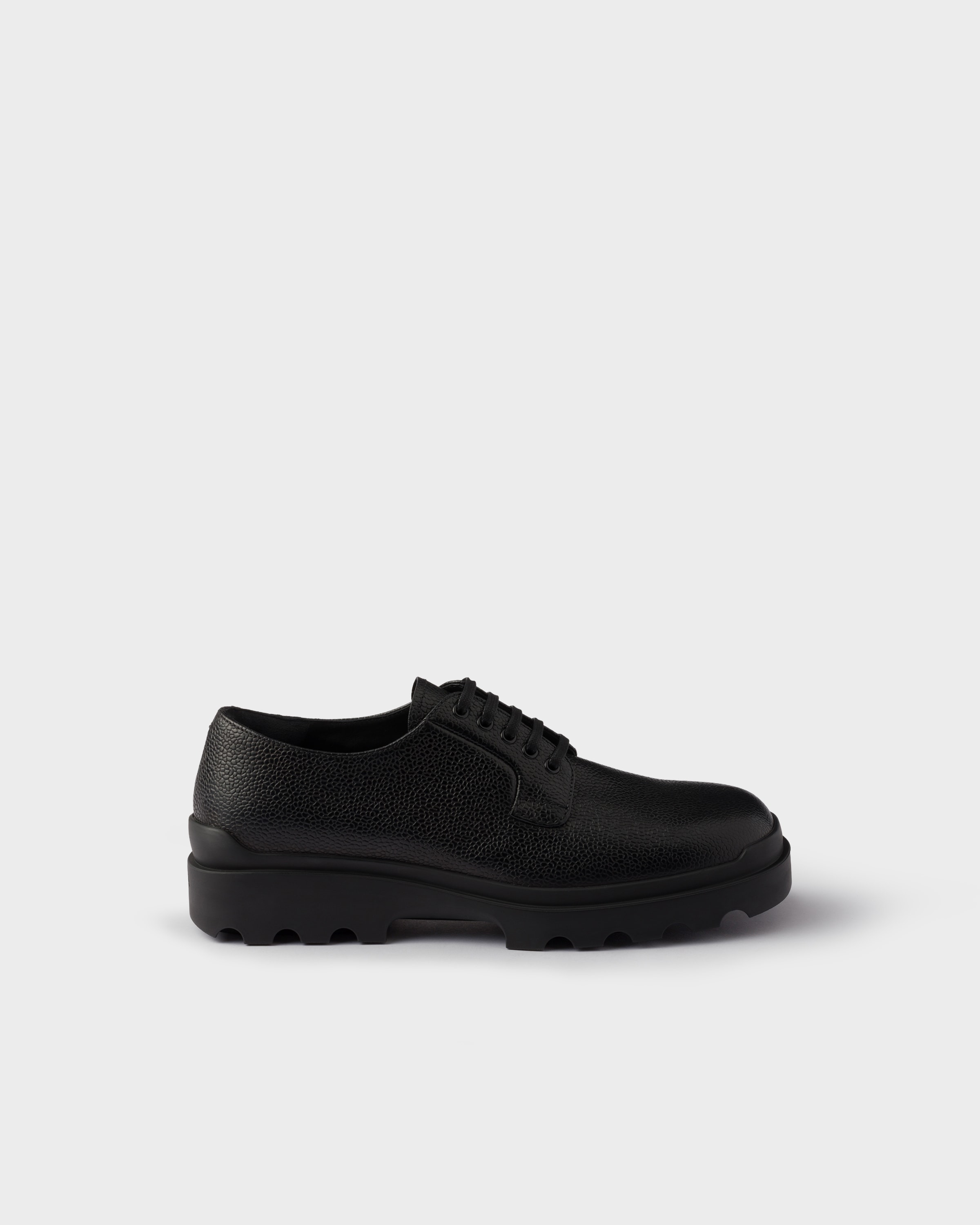 Stamped leather derby shoes - 2