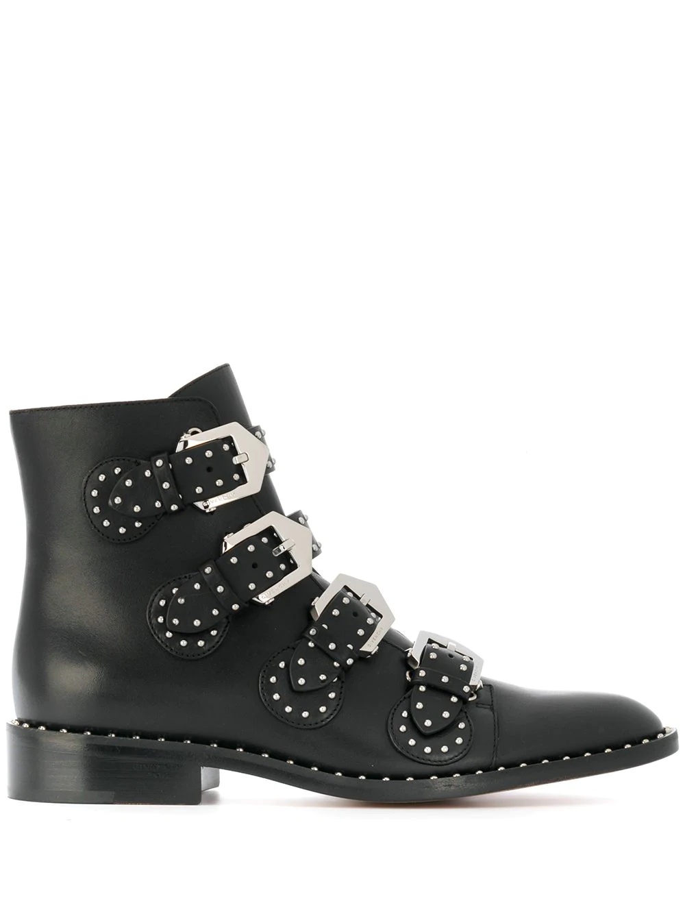 studded buckled boots - 1