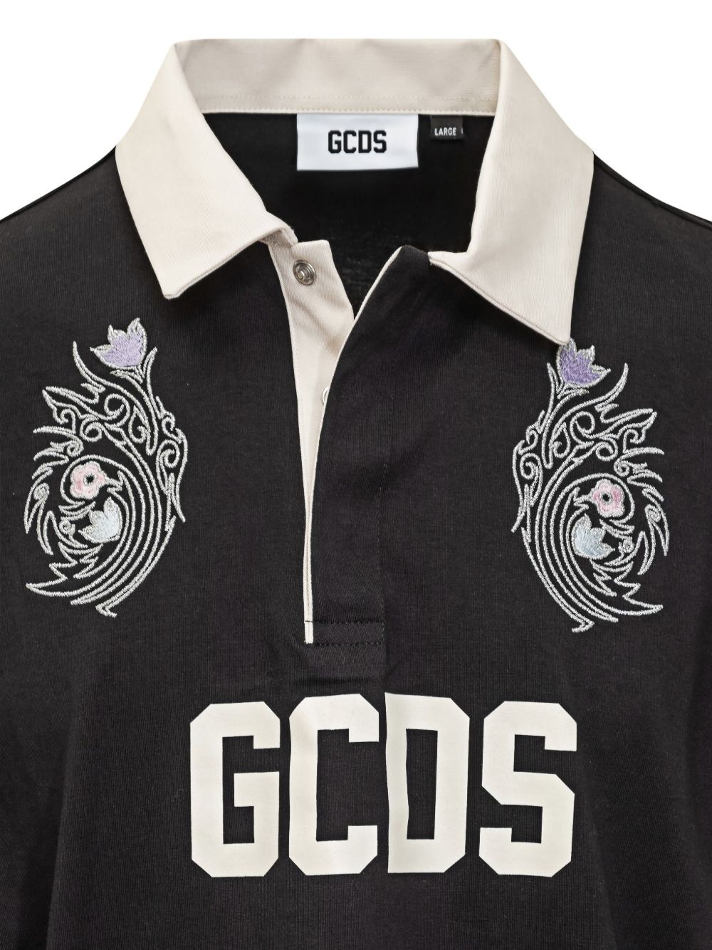flowers logo polo shirt - 3