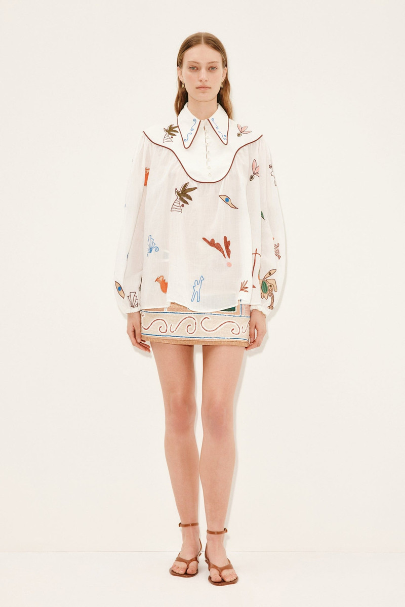 ALÉMAIS Mina Embroidered Blouse outlook