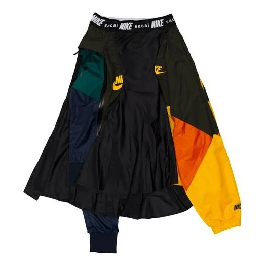 (WMNS) Nike x sacai Skirt 'Black University Gold' CD6299-010 - 1