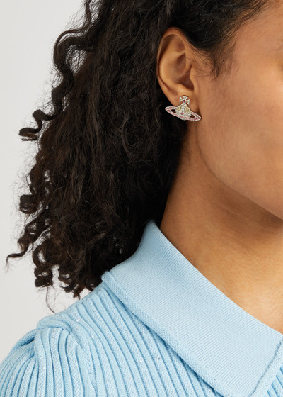 Vivienne Westwood Kika crystal-embellished orb stud earrings outlook