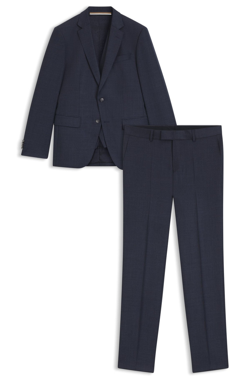 THREE-PIECE SLIM-FIT SUIT IN PATTERNED STRETCH WOOL 8