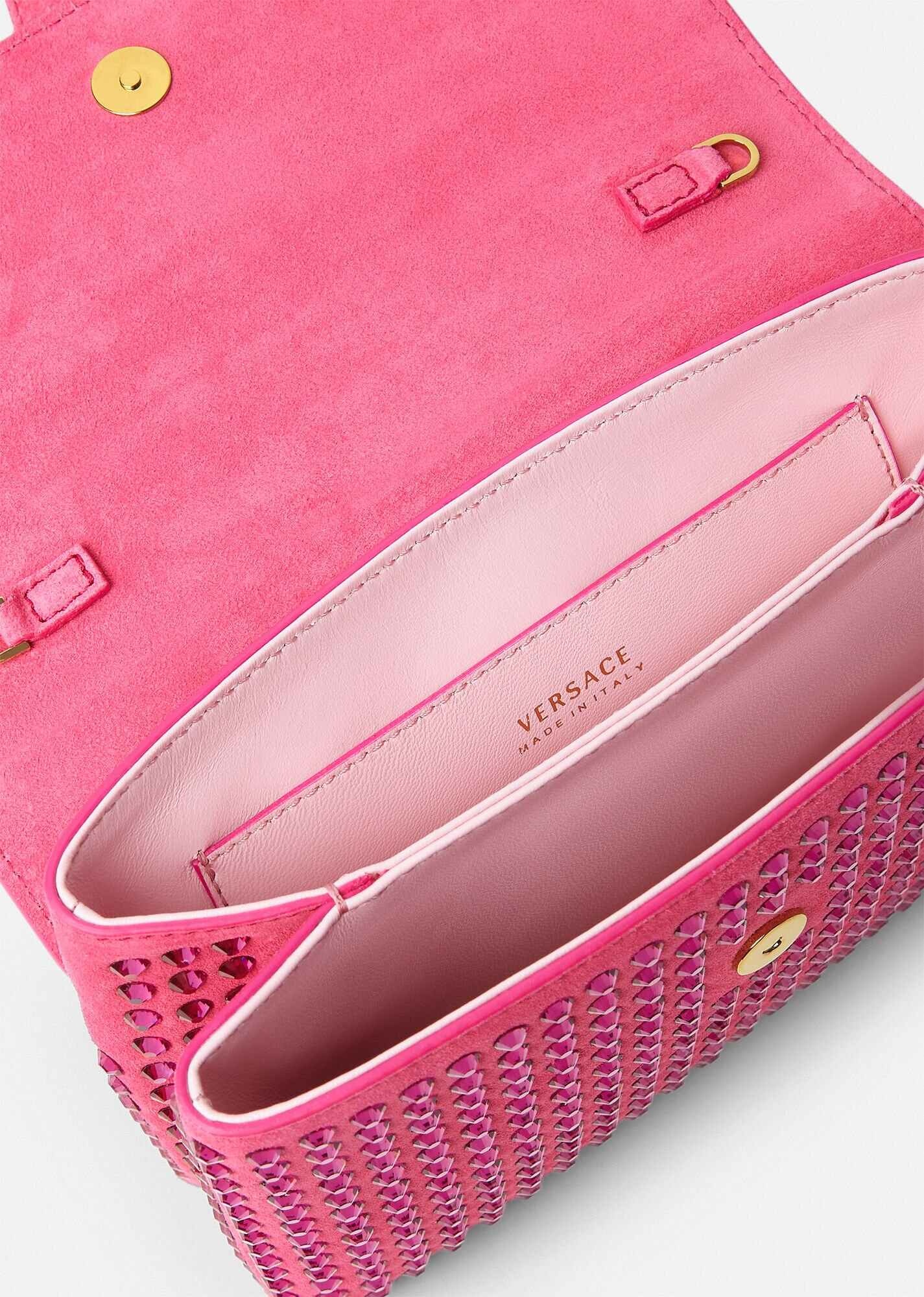 Virtus Suede Crystal Clutch - 5