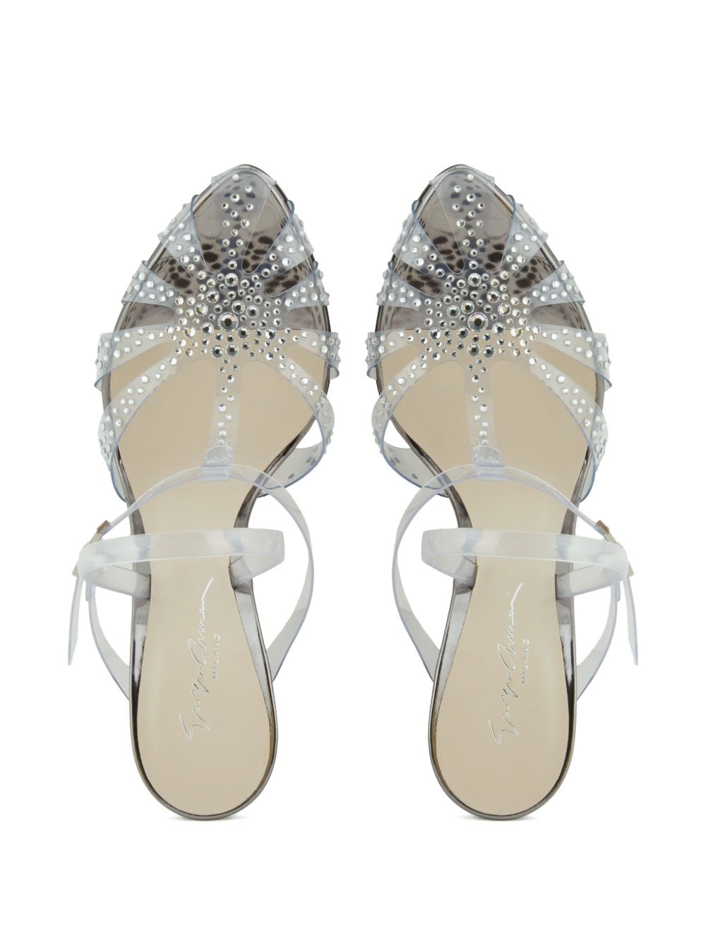 rhinestone-embellished sandals - 4