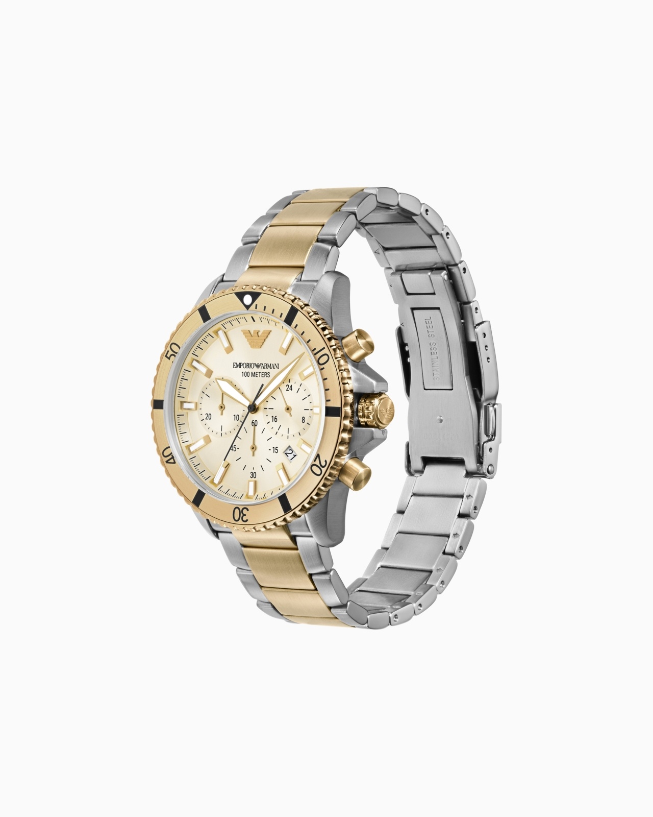 CHRONOGRAPH TWO-TONE STAINLESS STEEL WATCH - 2