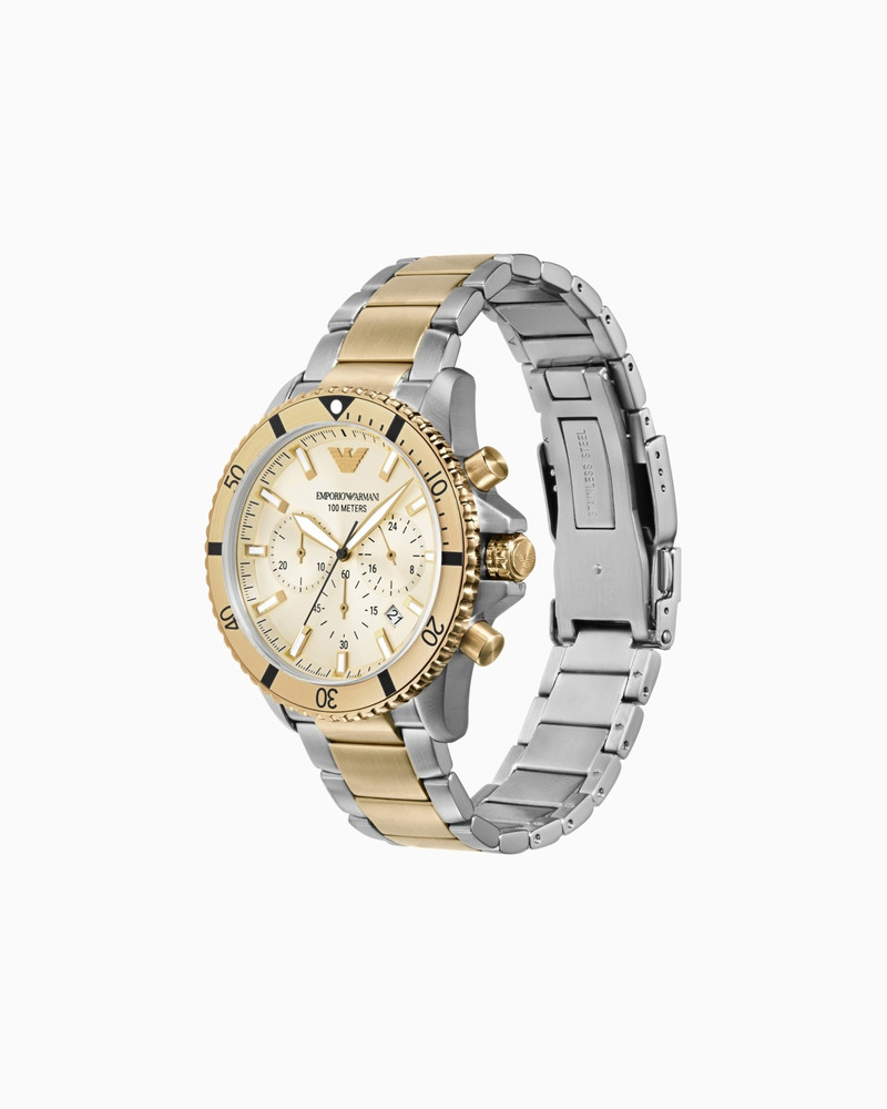 EMPORIO ARMANI CHRONOGRAPH TWO-TONE STAINLESS STEEL WATCH outlook