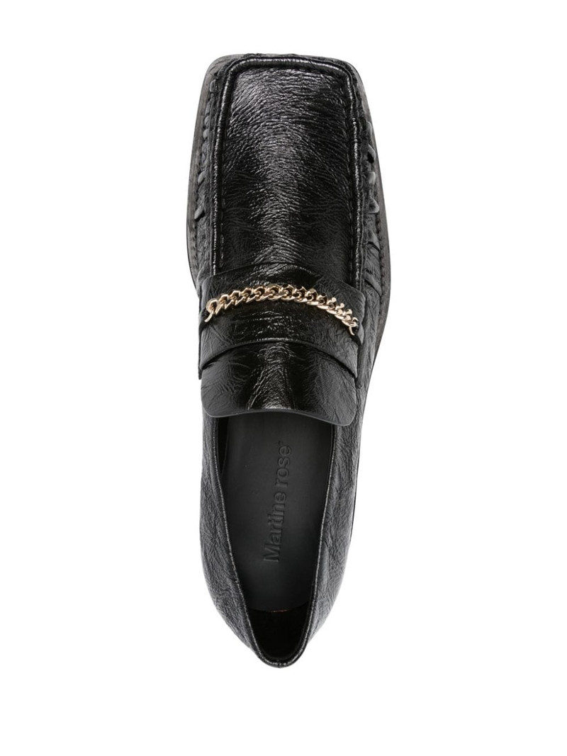 chain-detail leather loafers 4
