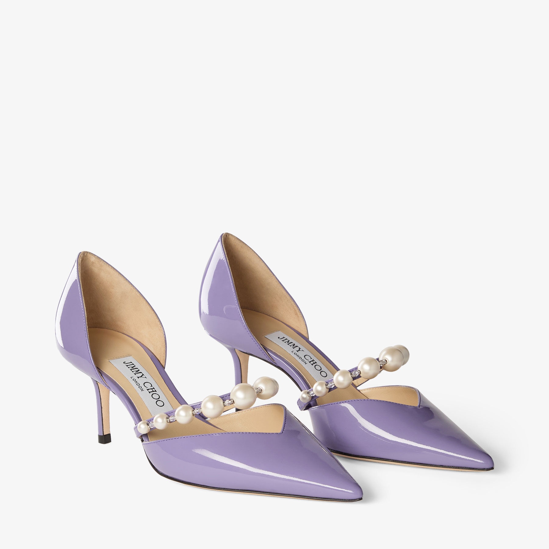 Aurelie 65
Tanzanite Patent Leather Pearl Pumps - 3