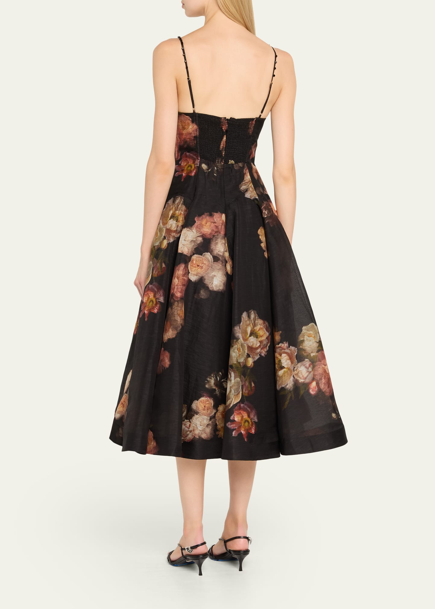 Floral Twist-Front Midi Dress - 3
