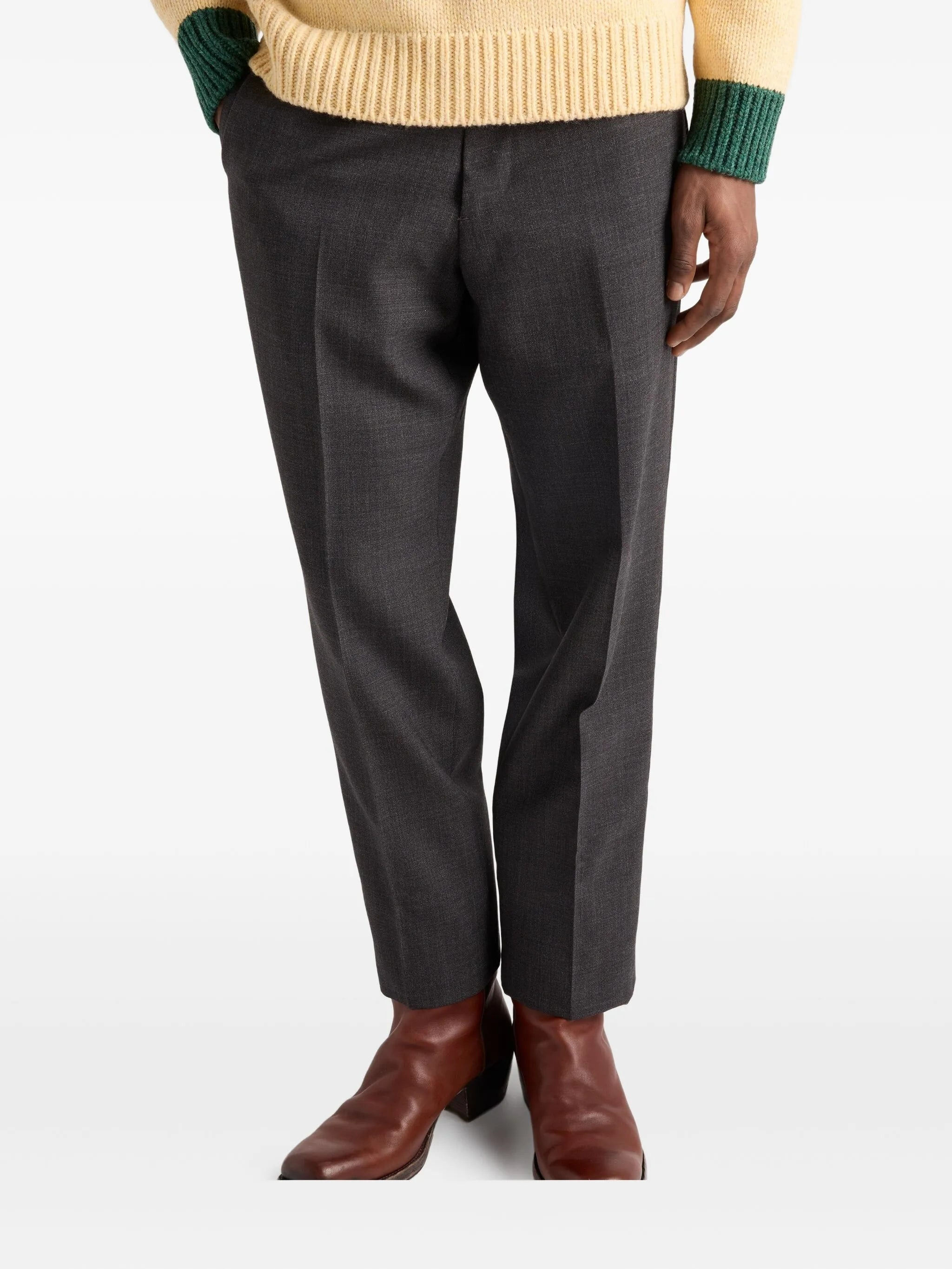 wool tailored trousers - 4