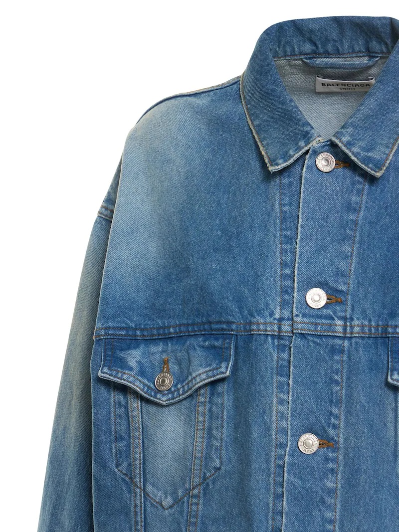 LARGE FIT JAPANESE COTTON DENIM JACKET - 7