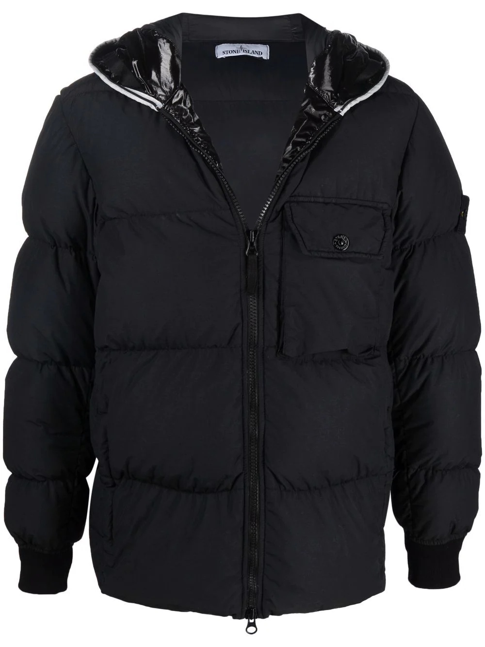 compass patch padded jacket - 1