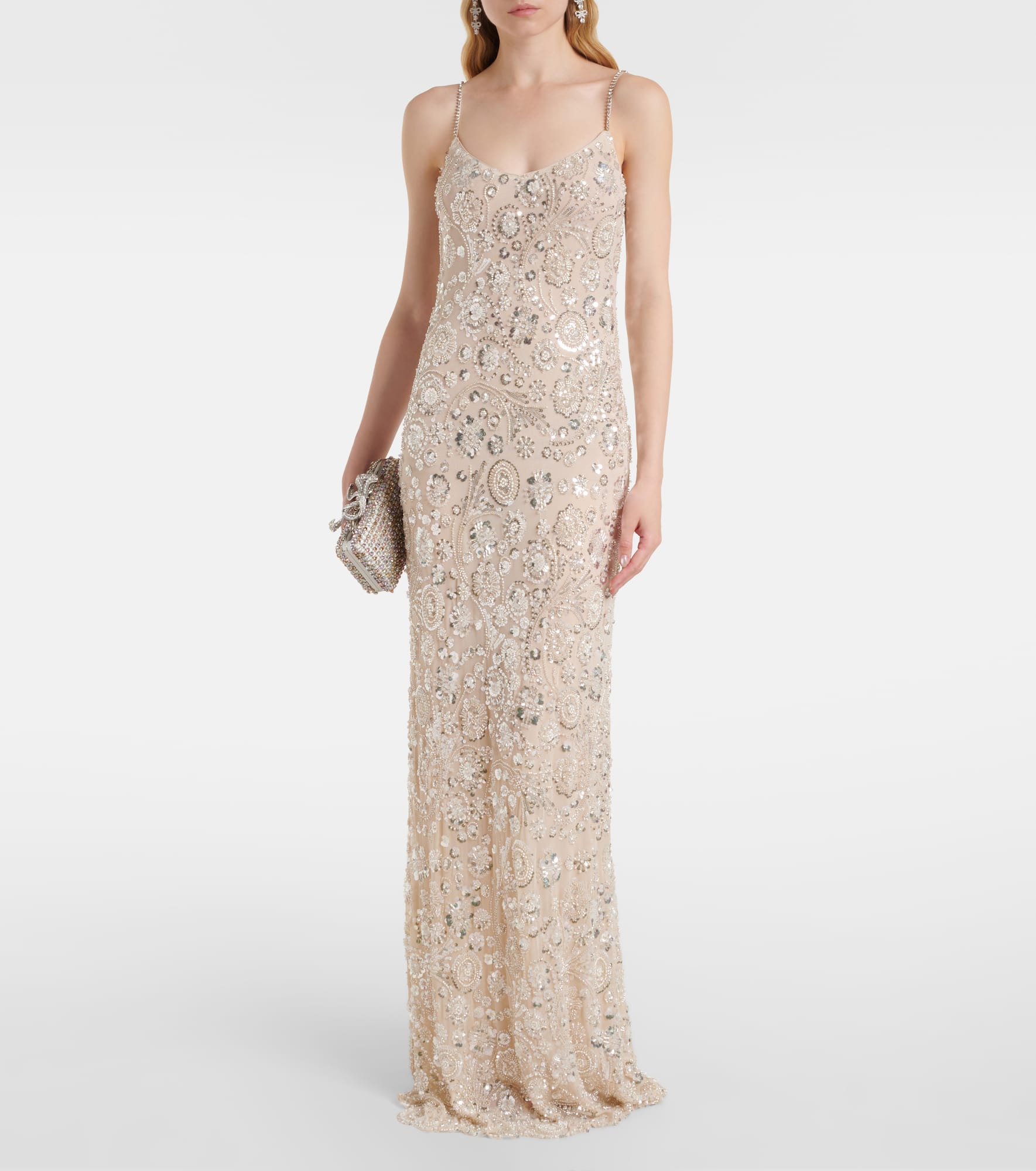 Sequined floral maxi dress - 2