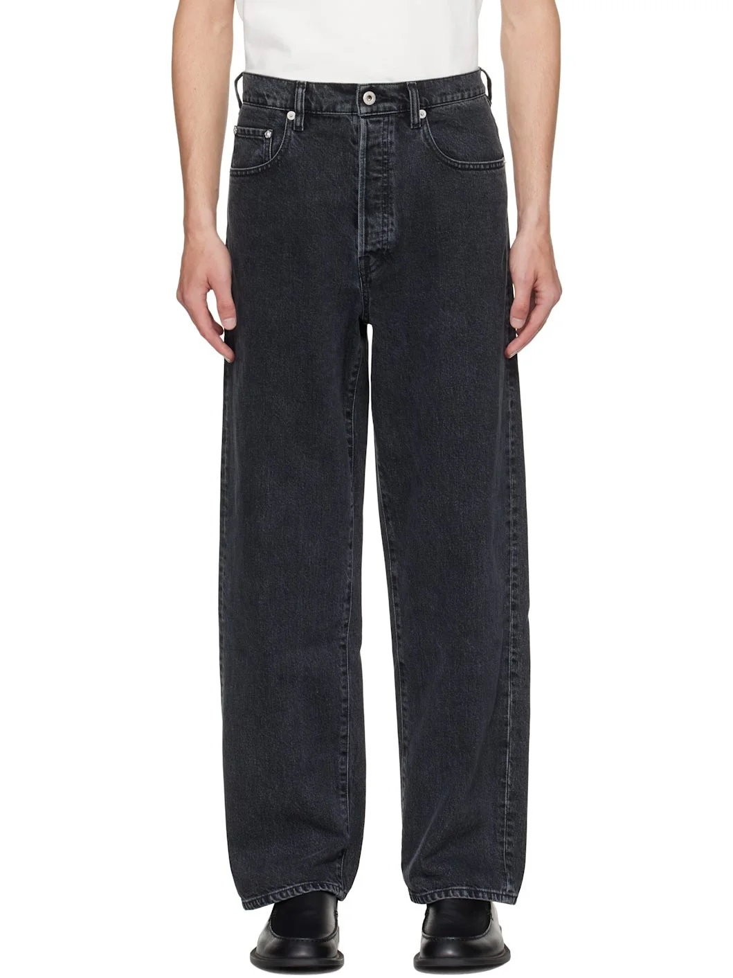 Black Kenzo Paris Botan Loose Fit Jeans - 1