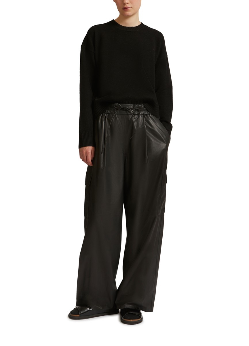 Lamb leather cargo pants - 5