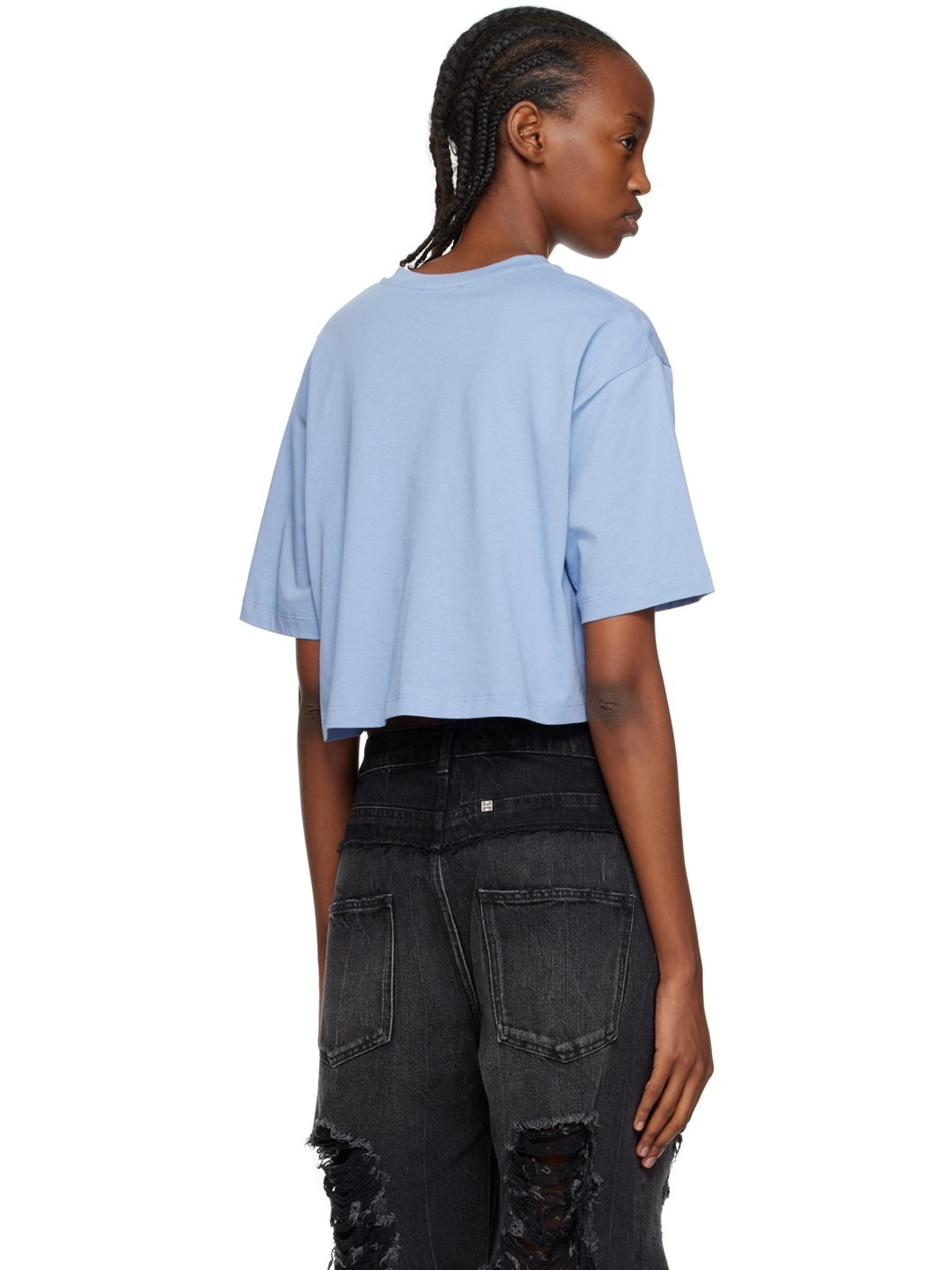 Blue Cropped T-Shirt - 3