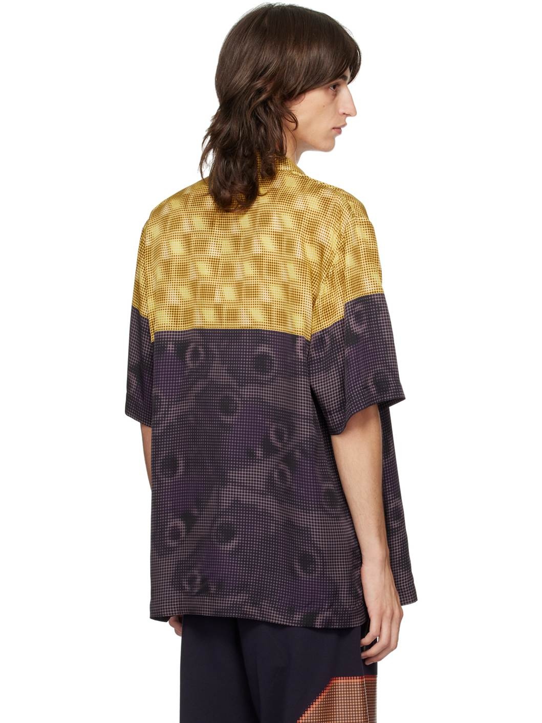 Yellow & Purple Dotted Shirt - 3