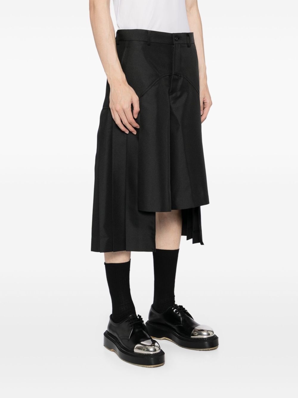 pleated tailored shorts - 3